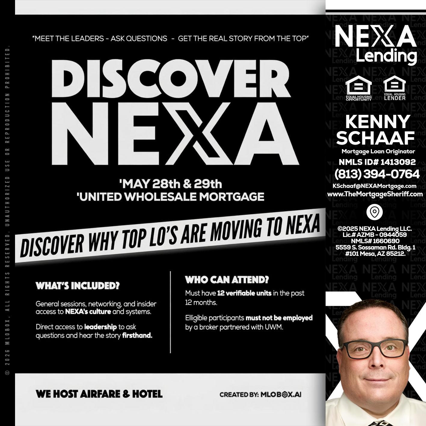 DISCOVER NEXA - Kenny Schaaf -Loan Officer