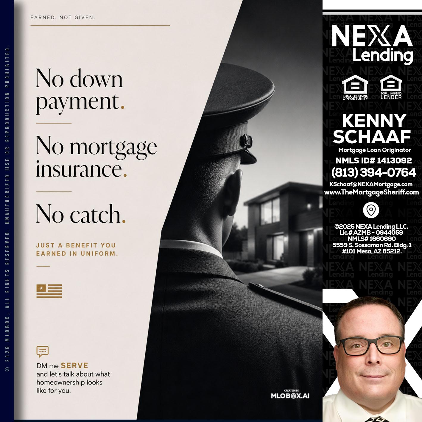 NO DOWN PAYMENT - Kenny Schaaf -Loan Officer
