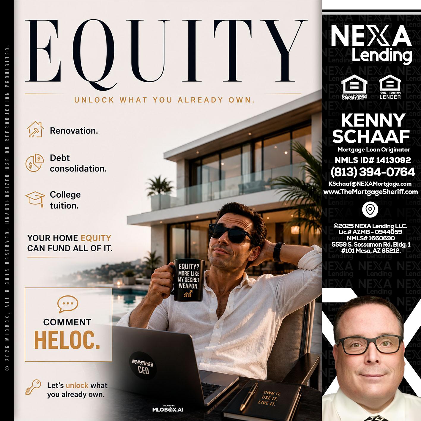 EQUITY - Kenny Schaaf -Loan Officer