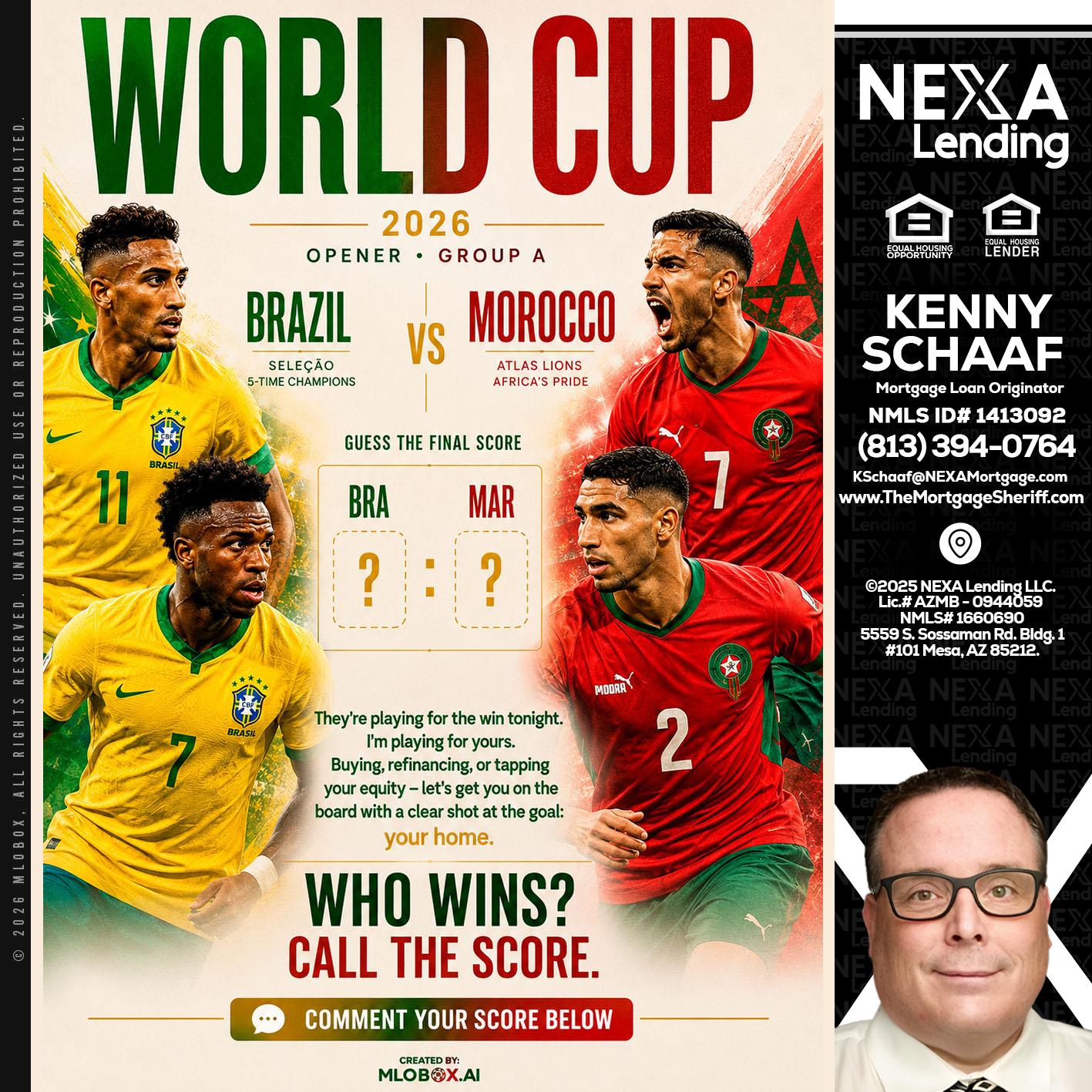 WORLD CUP - Kenny Schaaf -Loan Officer