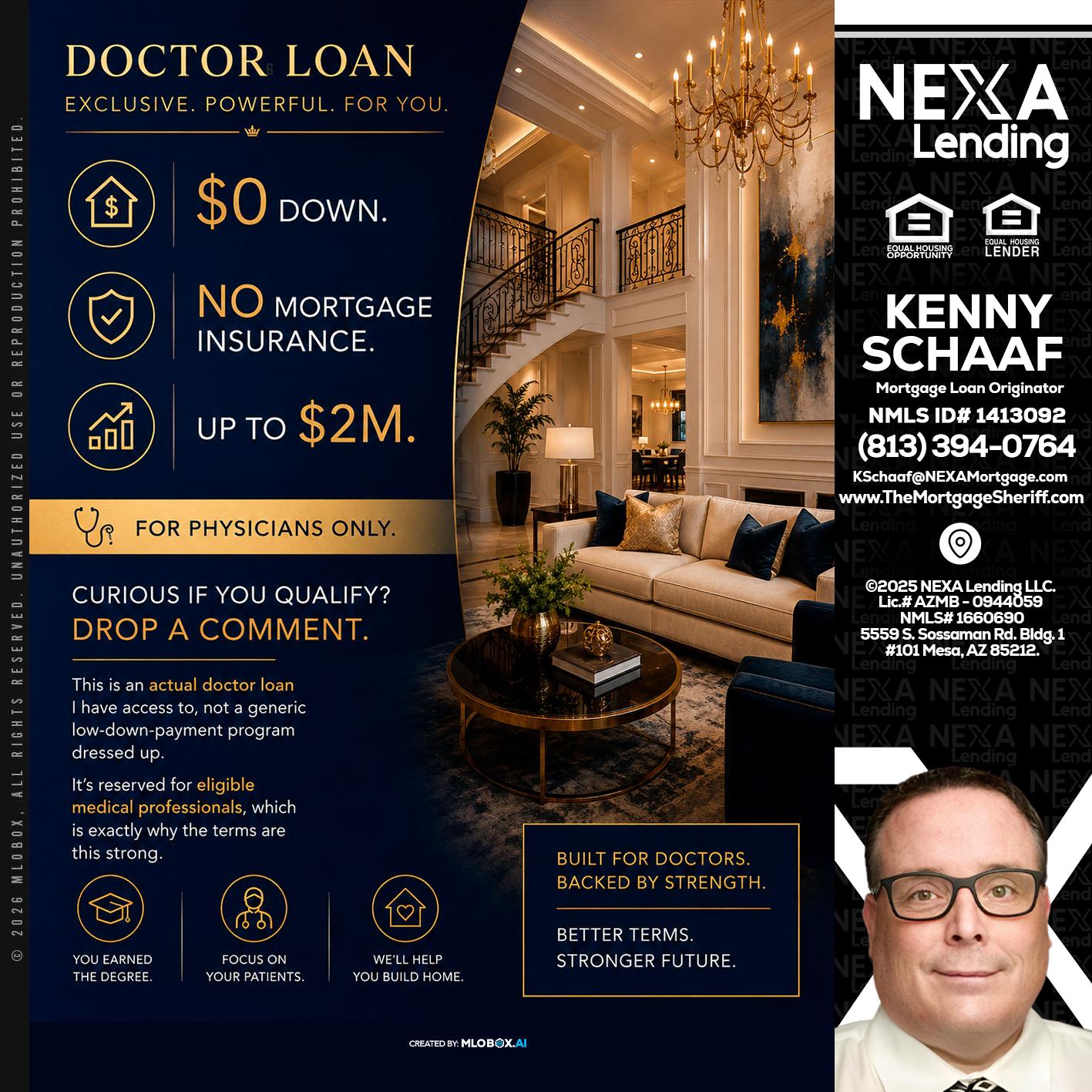 DOCTOR LOANS - Kenny Schaaf -Loan Officer