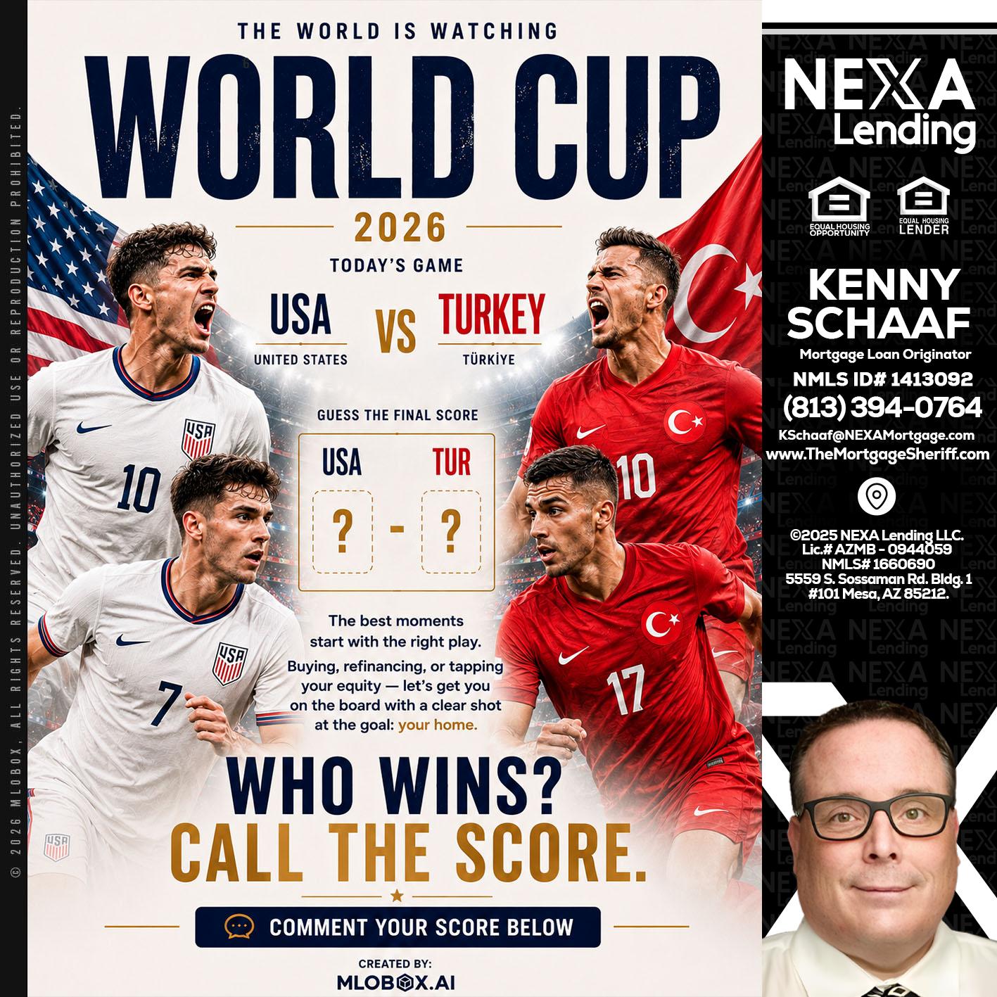 WORLD CUP 2026 - Kenny Schaaf -Loan Officer