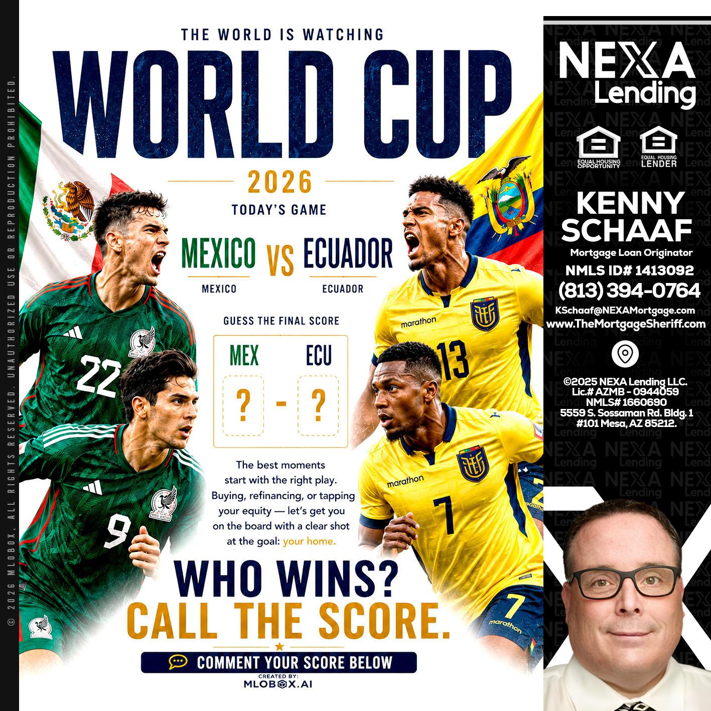 WORLD CUP 2026 - Kenny Schaaf -Loan Officer