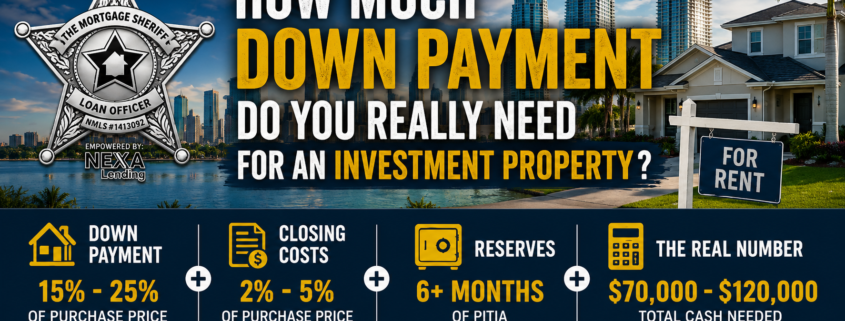 How much down payment do you need for an investment property in Tampa Bay infographic by The Mortgage Sheriff