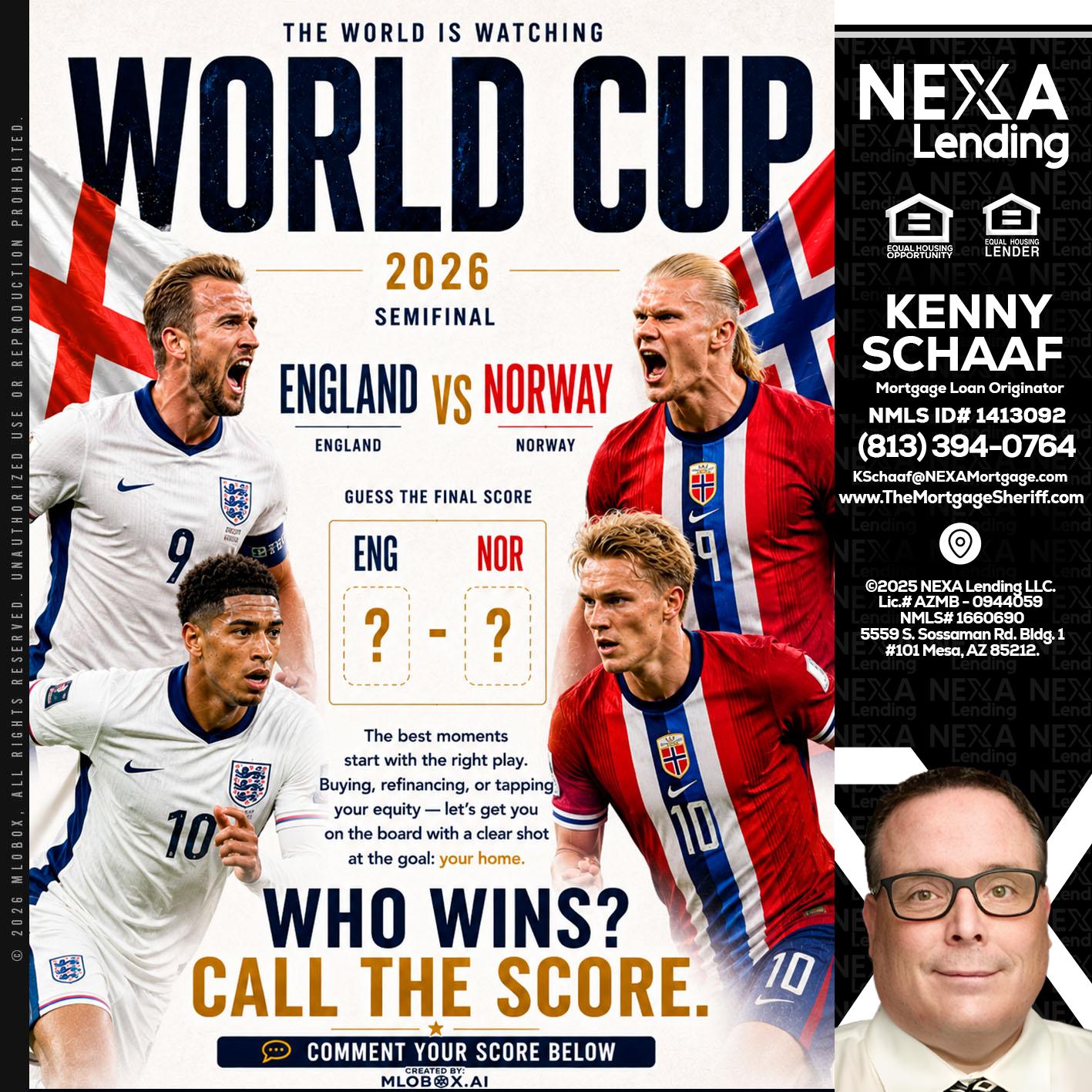 WORLD CUP 2026 - Kenny Schaaf -Loan Officer