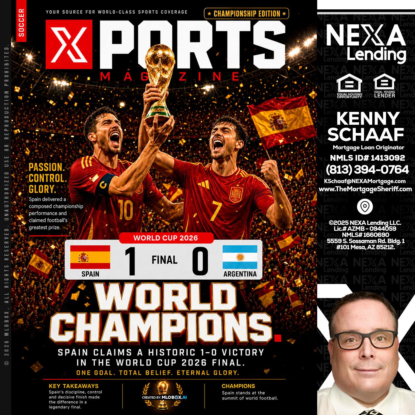 SPAIN CHAMPION - Kenny Schaaf -Loan Officer