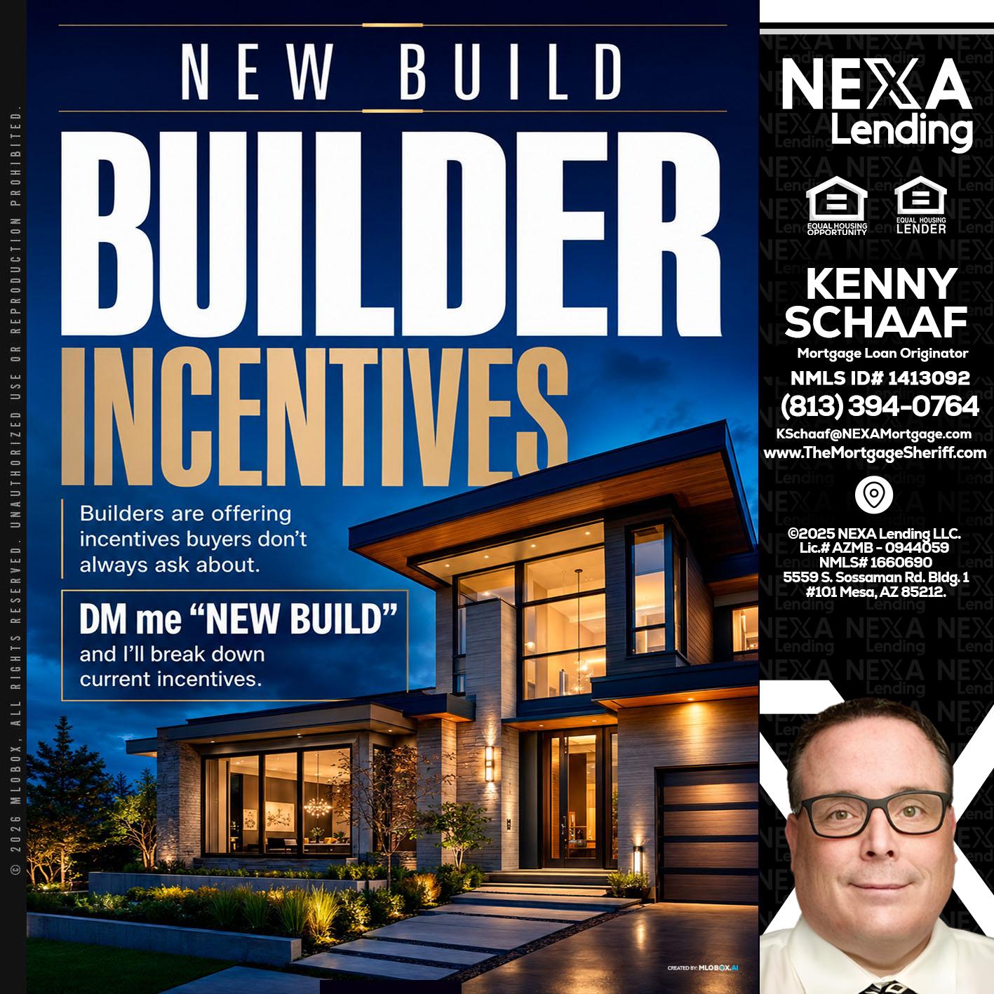 NEW BUILDER - Kenny Schaaf -Loan Officer