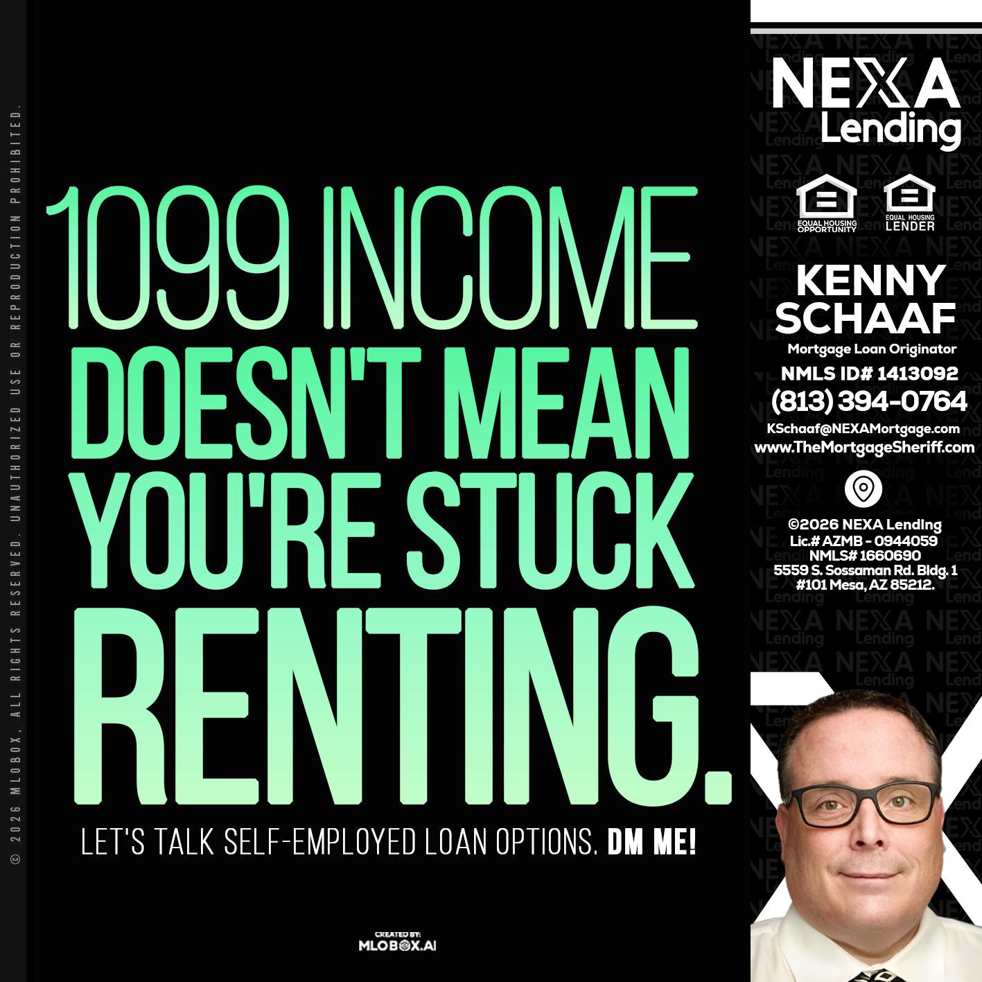 1099 income - Kenny Schaaf -Loan Officer