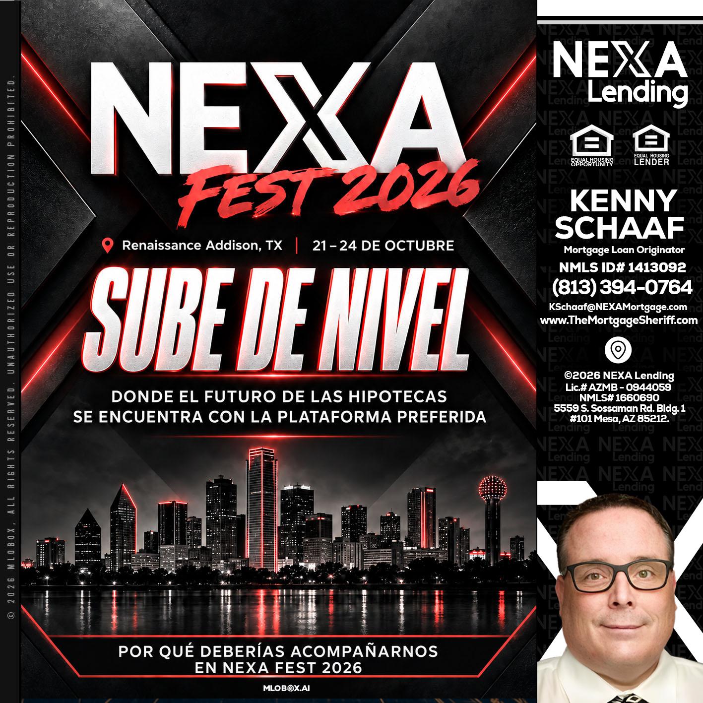 NEXA fest 2026 - Kenny Schaaf -Loan Officer