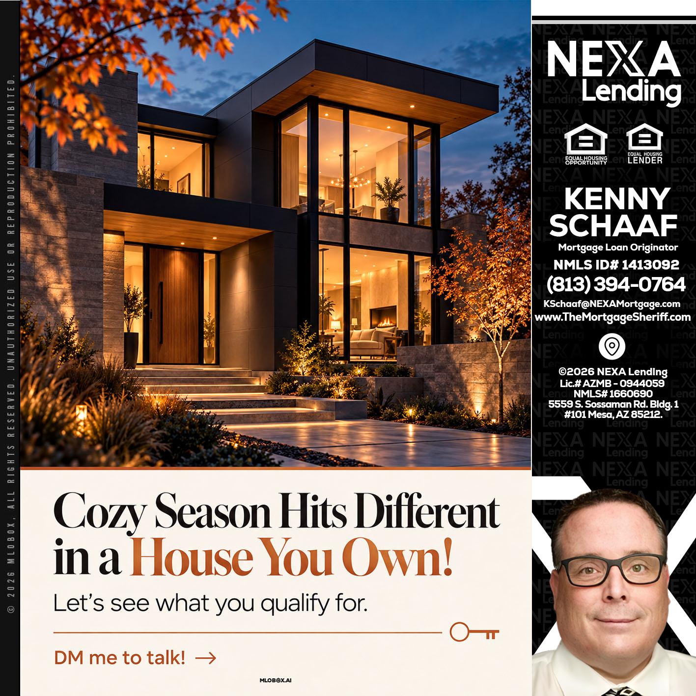 COZY SEASON - Kenny Schaaf -Loan Officer